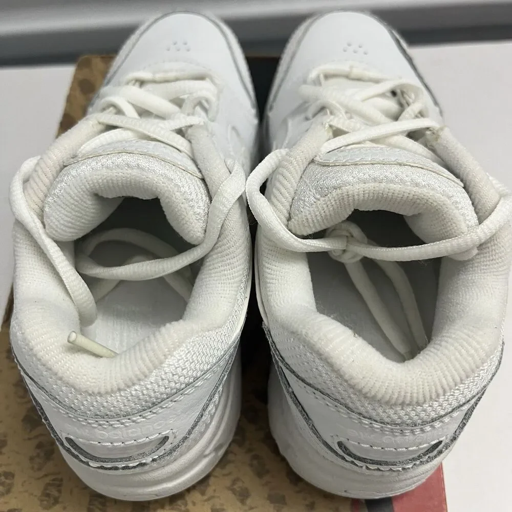 New Balance Little Kid White Leather 623 Uniform Sneaker Shoes SZ 11.5 W